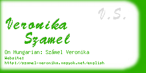 veronika szamel business card