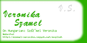 veronika szamel business card